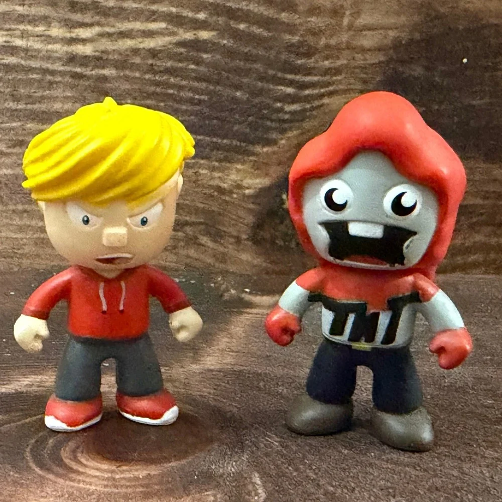 Tube Heroes CavemanFilms and ExplodingTNT Mini Figures Jazwares 2015